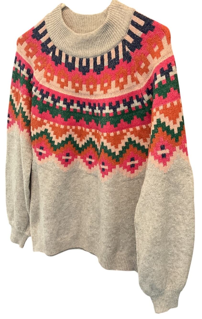 Maurices Multicolor Patterned Sweater XS